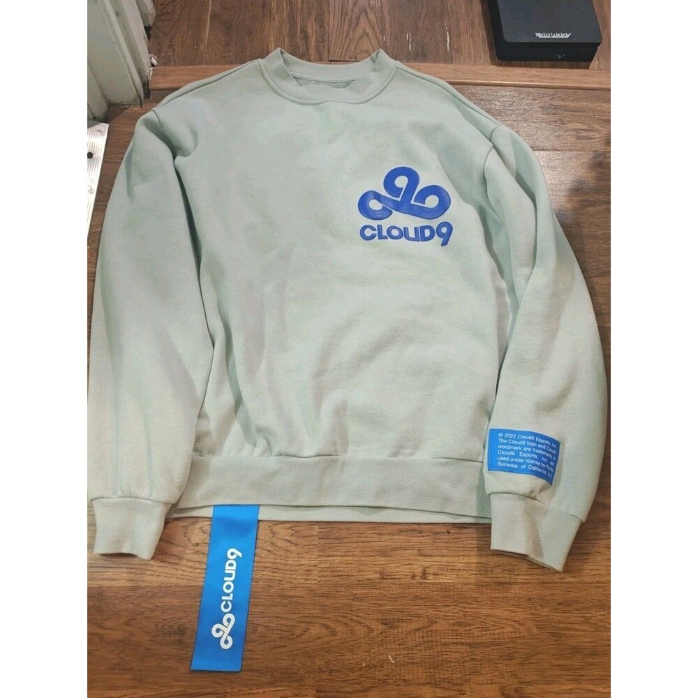 Cloud9 X PacSun 2022 Sweater Mens Small Blue White Esports Sweatshirt Gaming